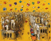 Zahid Saleem, 13 x 16 Inch, Acrylic on Canvas, Cityscape Painting, AC-ZS-173